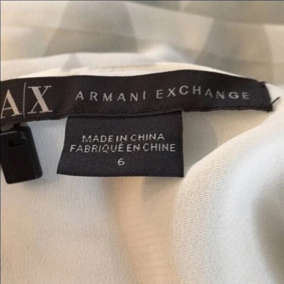 Armani Exchange Pleated Gray White Skirt - Picture 5 of 8